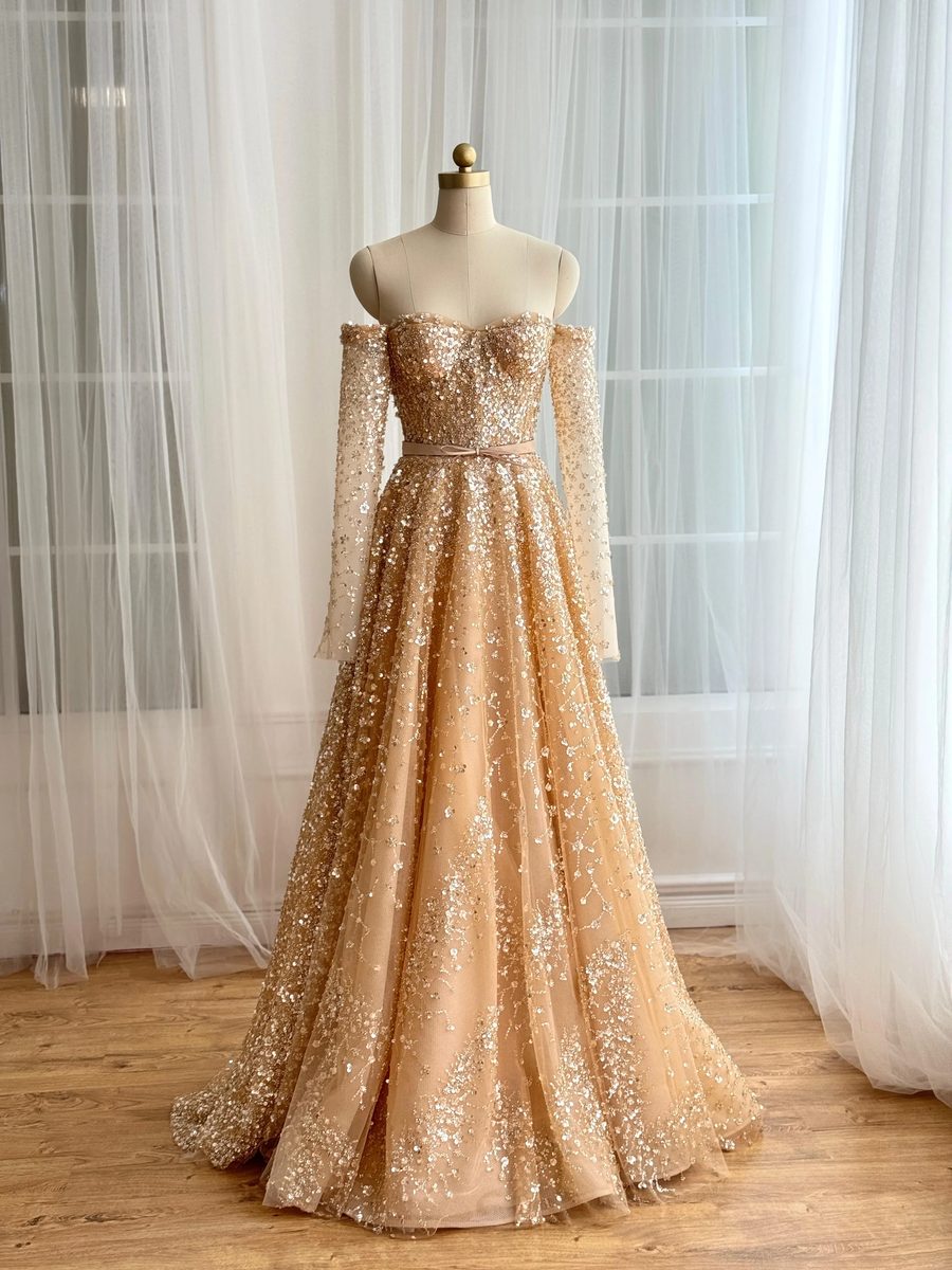 Amber Nova Gown — Lumière Haute Couture handmade gown