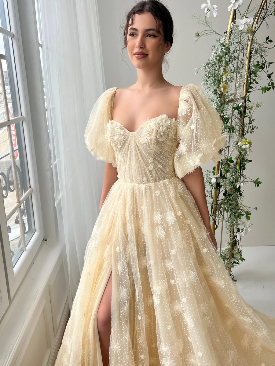 Buttermilk Breeze Gown — Lumière Haute Couture handmade gown