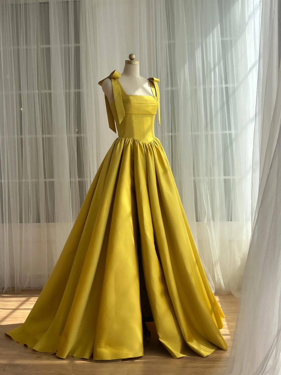 Lemon Beneath Sky Gown — Lumière Haute Couture handmade gown