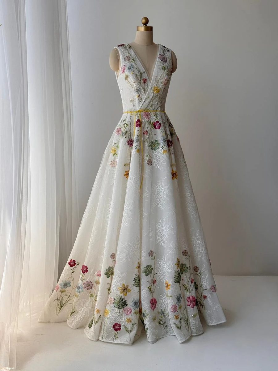 Rose Garden Gown — Lumière featured piece with 300 hand-embroidered roses