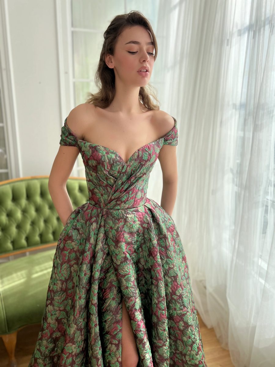 Rosemarie Brocade Gown — Lumière Haute Couture handmade gown