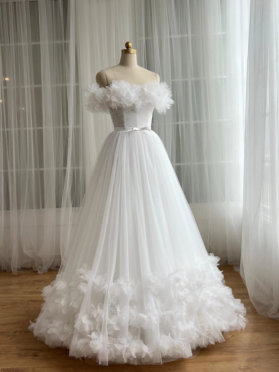 Roses in the Clouds Gown — Lumière Haute Couture handmade gown