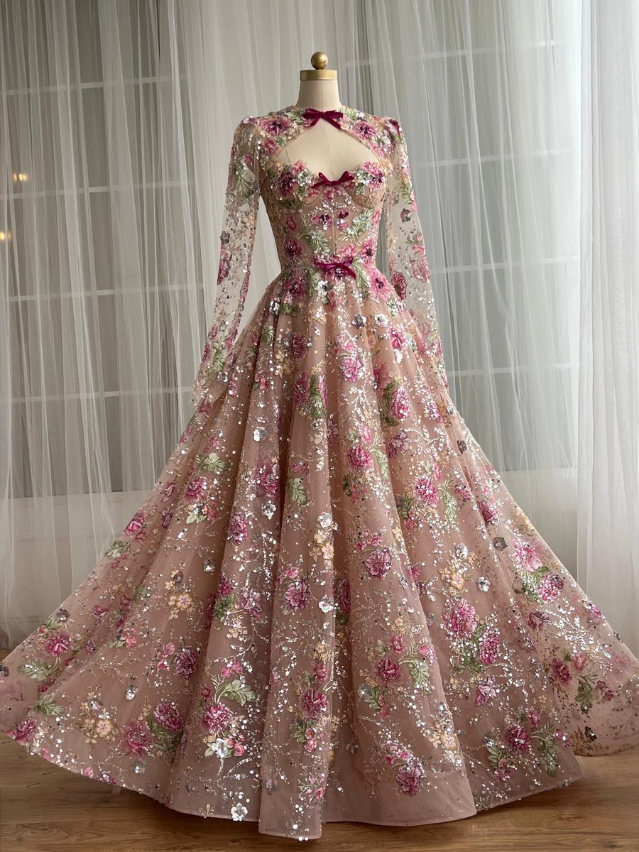 Sequin Tangle Gown — Lumière Haute Couture handmade gown