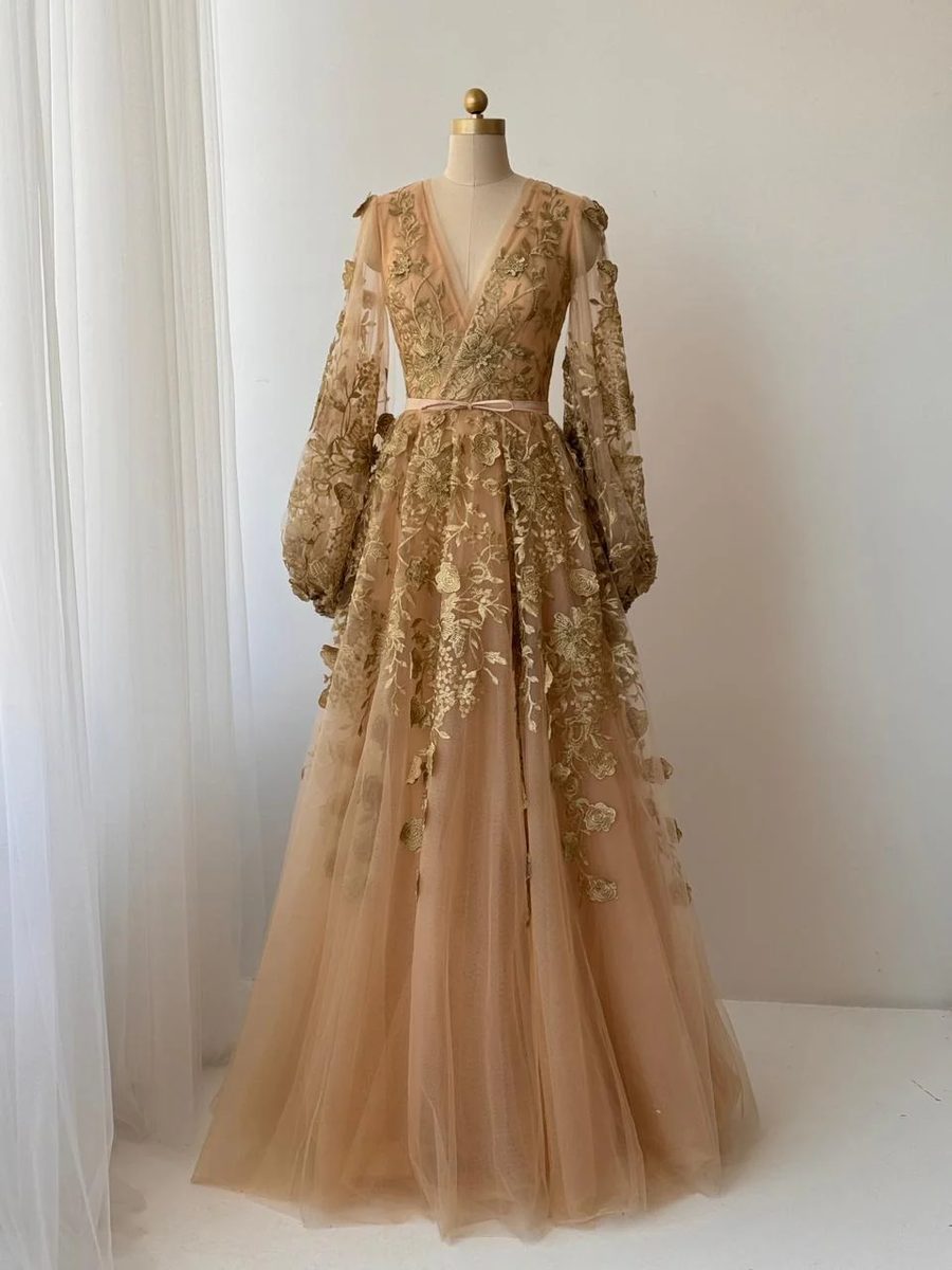 Dusk Ombré Skirt by Lumière — vanilla A-line gown SS 2026